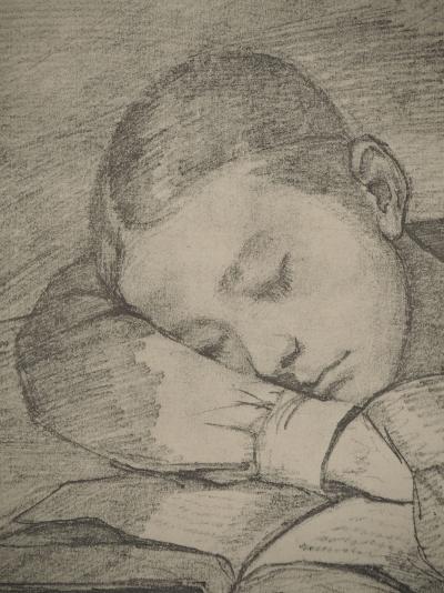 Gustave COURBET (d’après) - Jeune fille endormie, Lithographie 2