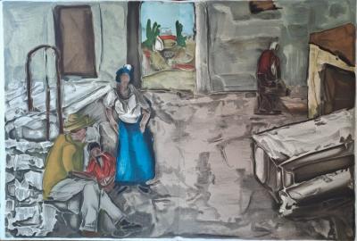 Toussaint d’Orcino - La cour de ferme - Lithographie originale 2
