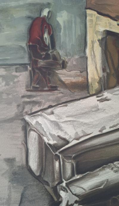 Toussaint d’Orcino - La cour de ferme - Lithographie originale 2