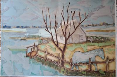 Toussaint d’Orcino - La manade - Lithographie originale 2