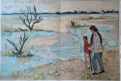 Toussaint d’Orcino - Rêveries au bord du Rhône - Lithographie originale 2