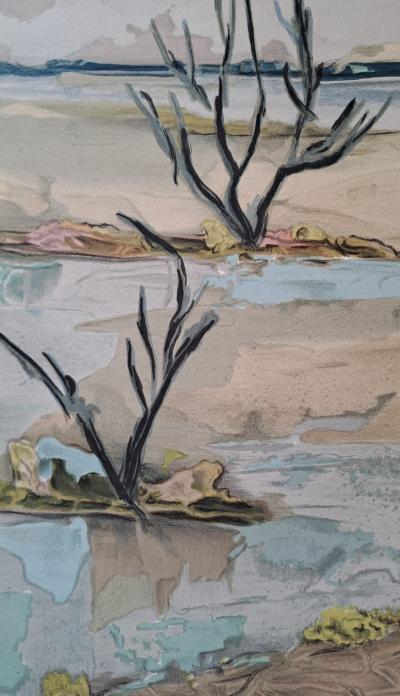 Toussaint d’Orcino - Rêveries au bord du Rhône - Lithographie originale 2