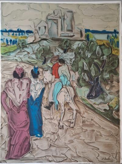 Toussaint d’Orcino - Un dimanche vers la ville - Lithographie originale 2