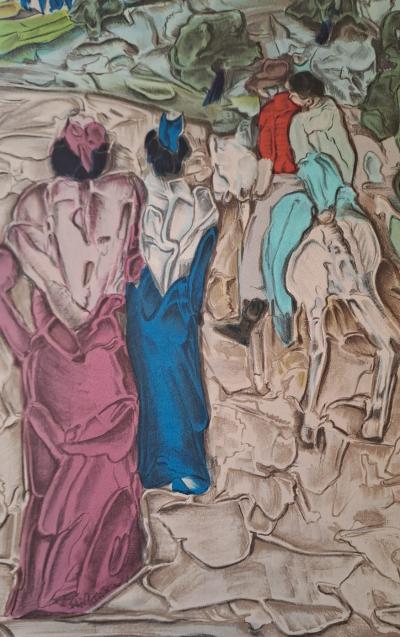 Toussaint d’Orcino - Un dimanche vers la ville - Lithographie originale 2