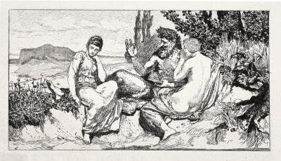 Max Klinger, Cupidon et Psyché, eau-forte originale, 1909 2