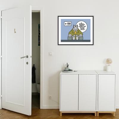 Philippe GELUCK, Les toilettes sont à gauche, 2025, Sérigraphie 2