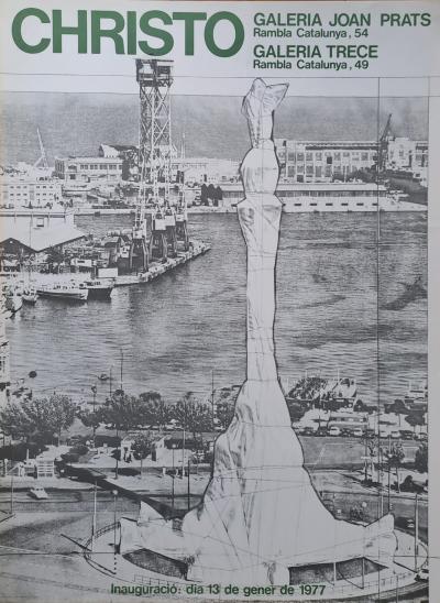 Christo - Galeria Joan Prats, Galeria Trece - Affiche lithographique 1977 2