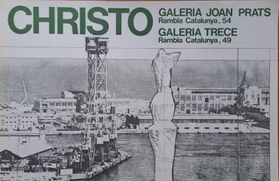 Christo - Galeria Joan Prats, Galeria Trece - Affiche lithographique 1977 2