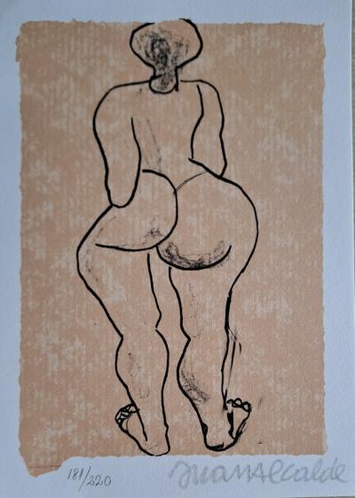 Juan Alcalde - Femme au dos nu - Lithographie signée et numérotée 2