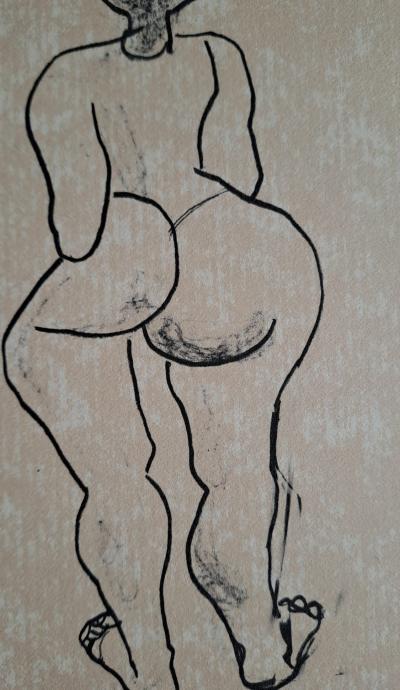 Juan Alcalde - Femme au dos nu - Lithographie signée et numérotée 2
