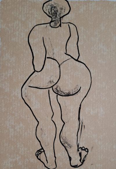 Juan Alcalde - Femme au dos nu - Lithographie signée et numérotée 2