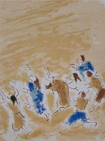 Jules Cavailles - Danse sur la plage - Lithographie originale 2