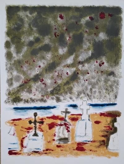 Jules Cavailles - The Tombs - Original Lithograph 2