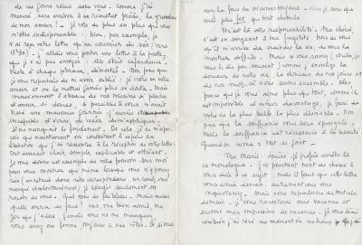 François MITTERRAND – Lettre autographe signée à son amante Catherine Langeais 2
