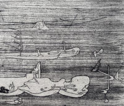 Yves TANGUY - Composition, 1937 - Gravure originale WITTROCK 5 2