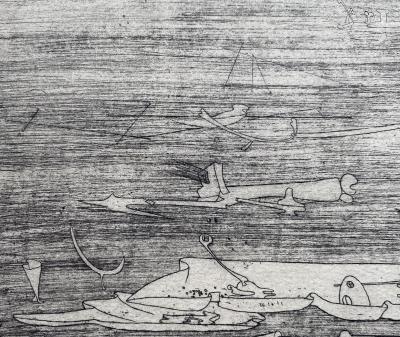 Yves TANGUY - Composition, 1937 - Gravure originale WITTROCK 5 2