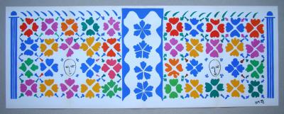 Henri MATISSE (d'après) - Décoration - Masques, 1958 - Lithographie signée et datée 2