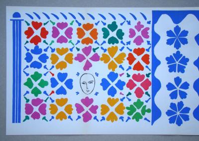Henri MATISSE (d'après) - Décoration - Masques, 1958 - Lithographie signée et datée 2