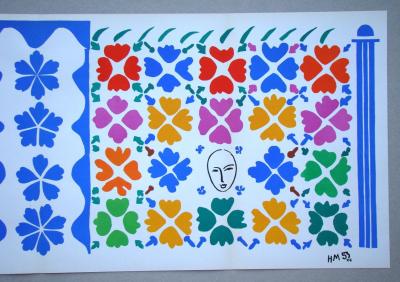 Henri MATISSE (d'après) - Décoration - Masques, 1958 - Lithographie signée et datée 2