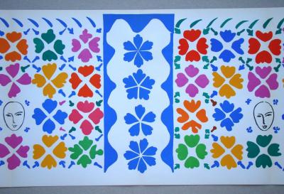 Henri MATISSE (d'après) - Décoration - Masques, 1958 - Lithographie signée et datée 2