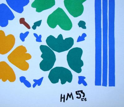 Henri MATISSE (d'après) - Décoration - Masques, 1958 - Lithographie signée et datée 2