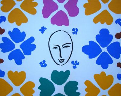 Henri MATISSE (d'après) - Décoration - Masques, 1958 - Lithographie signée et datée 2