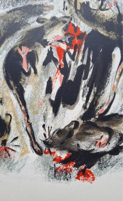 Alexandre Garbell - Les rats - Lithographie originale 2