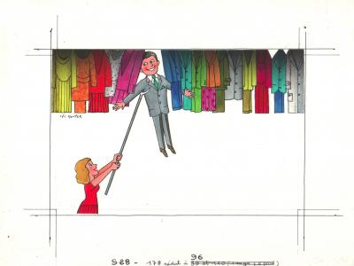 Léo Kouper - Illustration étude publicitaire pressing - gouache 2