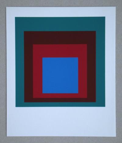 Josef ALBERS - Homage to the Square - Protected Blue, 1971 - Original silkscreen print 2