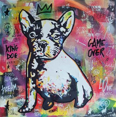 SPACO king dog  2020  peinture pop 2