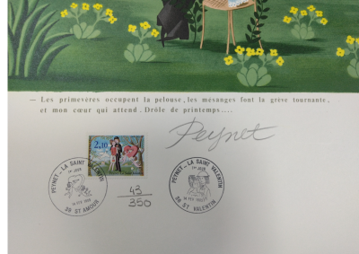 Raymond Peynet -.Drole de printemps -1985 Original lithograph 2