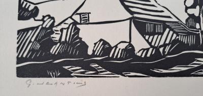 Georges Jeantils - Maison de Thiérache, 1951 - Bois gravé 2