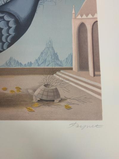 Raymond Peynet -les sanglots longs  Des violons  De l’automune  Blessent mon coeur  D’une langueur Monotone-1985 Original lithograph 2