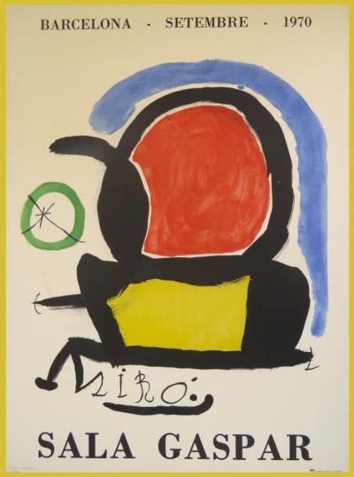 Joan Miró - Affiche lithographique originale d’exposition - Sala Gaspar - Barcelone - 1970 2
