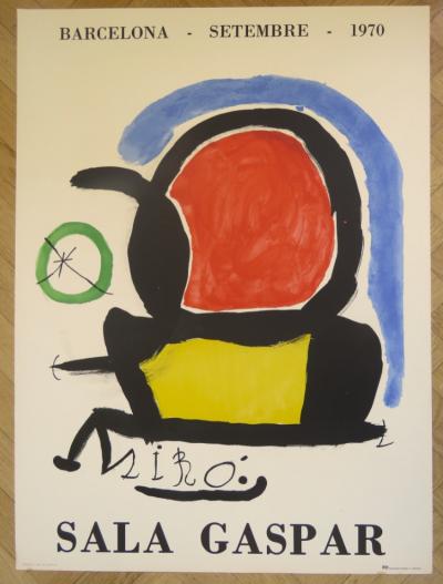 Joan Miró - Affiche lithographique originale d’exposition - Sala Gaspar - Barcelone - 1970 2