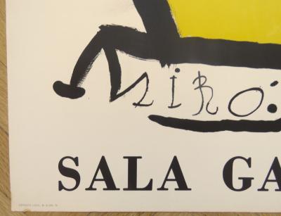 Joan Miró - Affiche lithographique originale d’exposition - Sala Gaspar - Barcelone - 1970 2