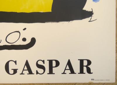 Joan Miró - Affiche lithographique originale d’exposition - Sala Gaspar - Barcelone - 1970 2
