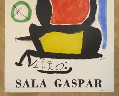 Joan Miró - Affiche lithographique originale d’exposition - Sala Gaspar - Barcelone - 1970 2