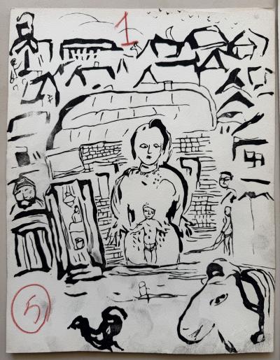 Marc Chagall - Gedichte - Zwei Originalholzschnitte - Probedruck 2