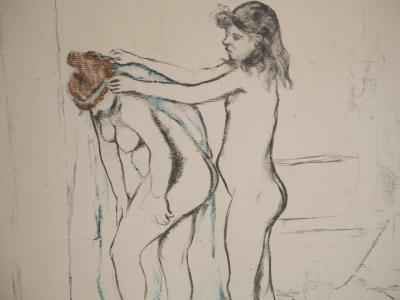 Suzanne VALADON : La toilette, Filles s’essuyant, Lithographie signée 2