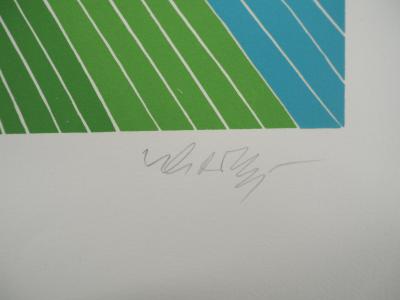 Victor VASARELY : Composition cinétique, Zèbre cabré, Sérigraphie originale signée 2