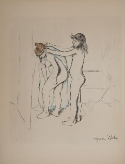 Suzanne VALADON : La toilette, Filles s’essuyant, Lithographie signée