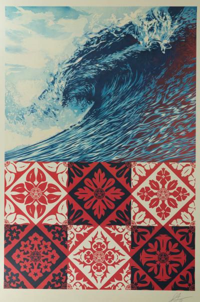 Shepard FAIREY (OBEY) : Wave Distress - Sérigraphie originale signée 2