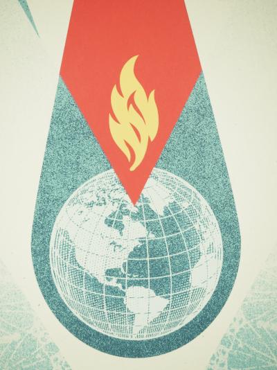 Shepard FAIREY (OBEY): Tear Flame - Original signed silkscreen print 2
