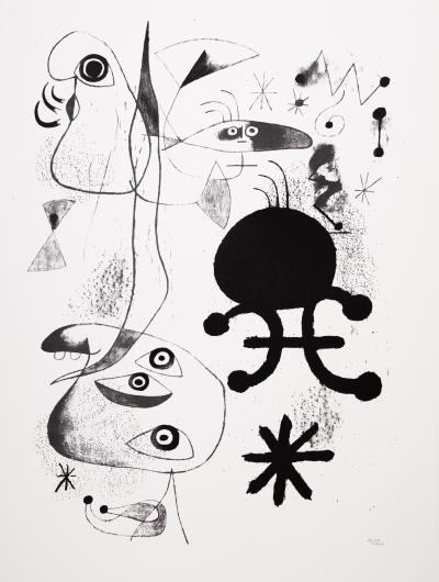 Joan MIRO: Barcelona, Joyful Characters - Signed silkscreen print 2