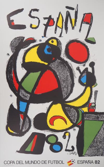 Joan MIRO : España : Copa del mundo 1982 - Lithographie originale signée
