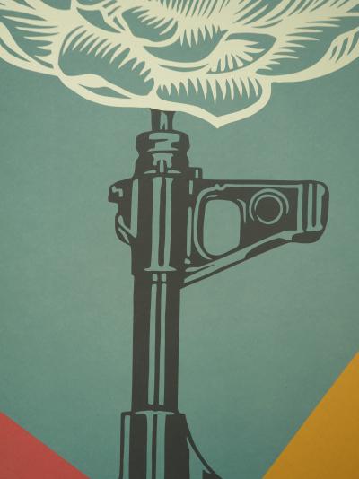 Shepard FAIREY (OBEY): AK 47 Lotus - Original signed silkscreen print 2