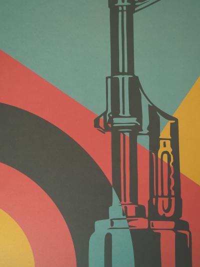 Shepard FAIREY (OBEY): AK 47 Lotus - Original signed silkscreen print 2