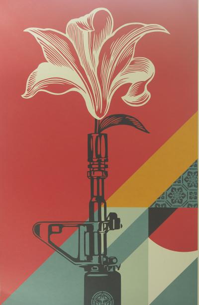 Shepard FAIREY (OBEY): AK 47 Lily - Original signed silkscreen print 2