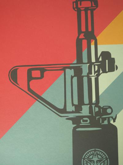 Shepard FAIREY (OBEY): AK 47 Lily - Original signed silkscreen print 2